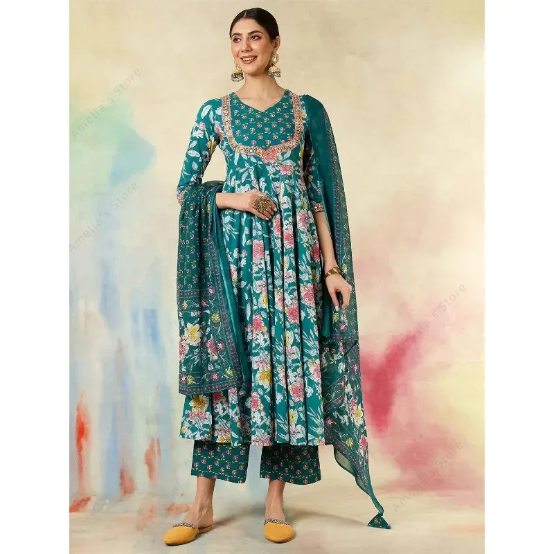 Salwar Kameez Set - 2025 New Indian Traditional Ethnic Embroidered