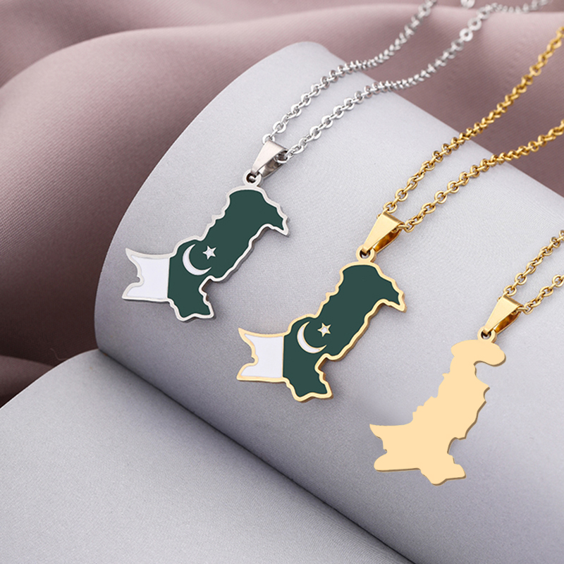 Ethnic Fashion Pakistan - Fashion Pakistan Country Map Falg Pendant