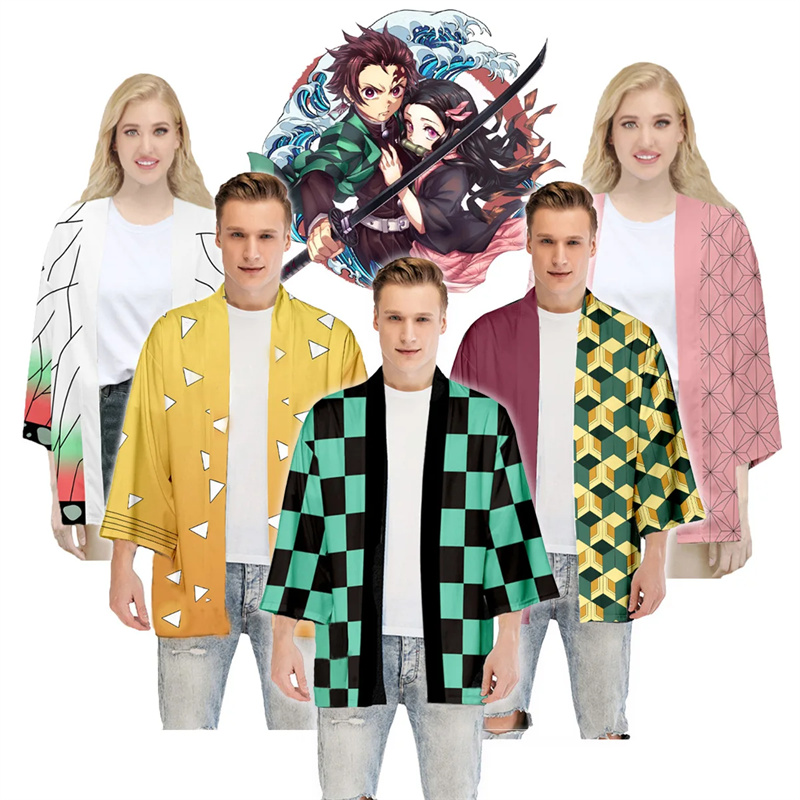Haori Japanese Jacket - Kimetsu No Yaiba Nezuko Tanjirou Kimono