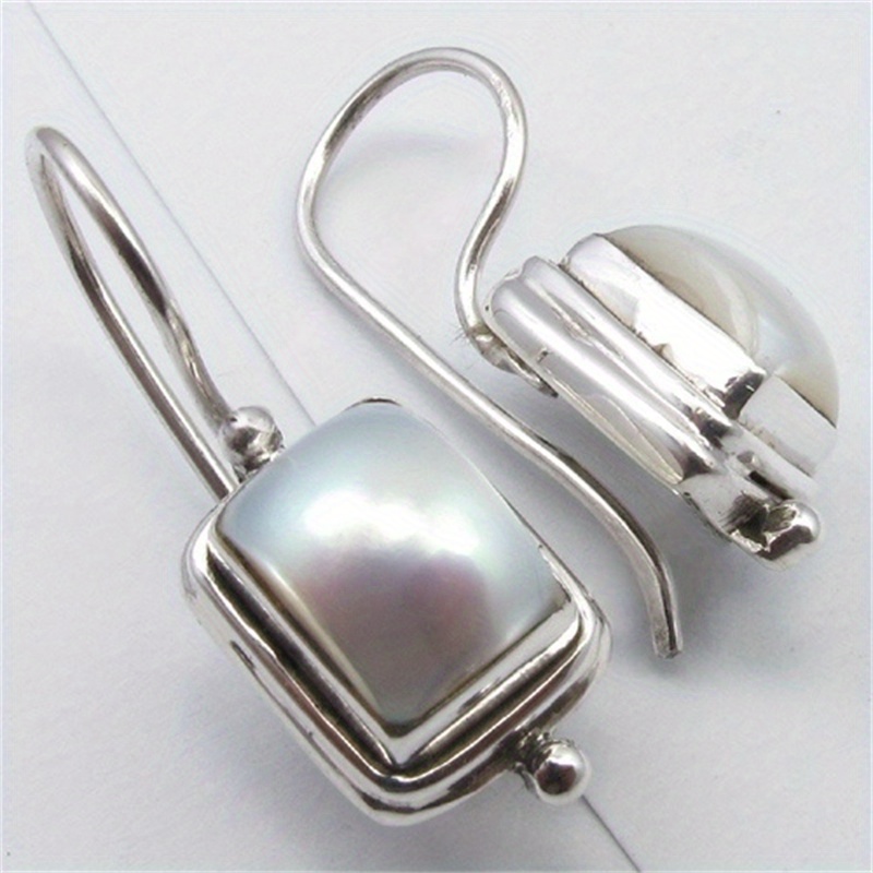 Ethnic Fashion Wear For Women - Ethnic Silver Color White Stone Dangle