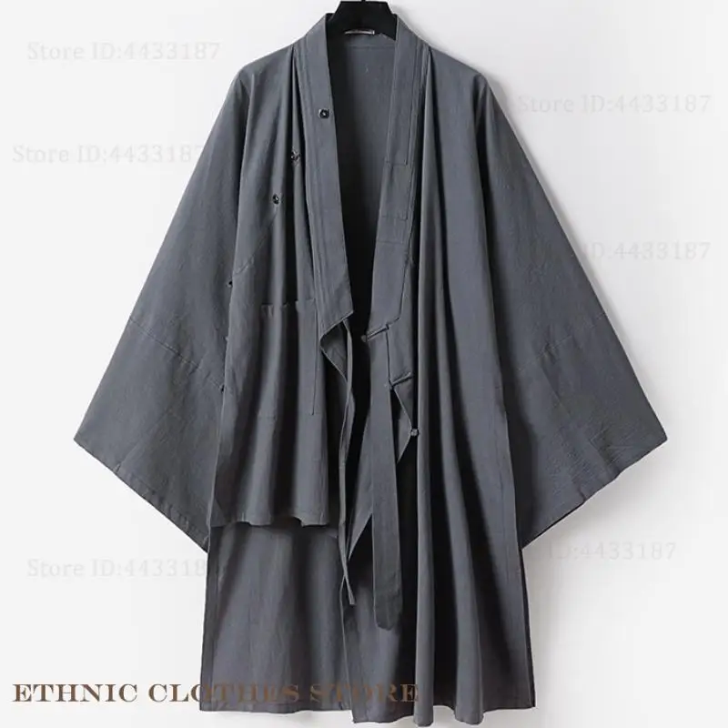 Haori Japanese Jacket - Japanese Kimono Cardigan Samurai Costume Plus