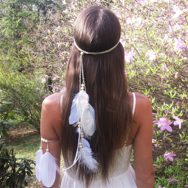 The Indian White Feather Headb - Ethnic Fashion India recensie en prijs