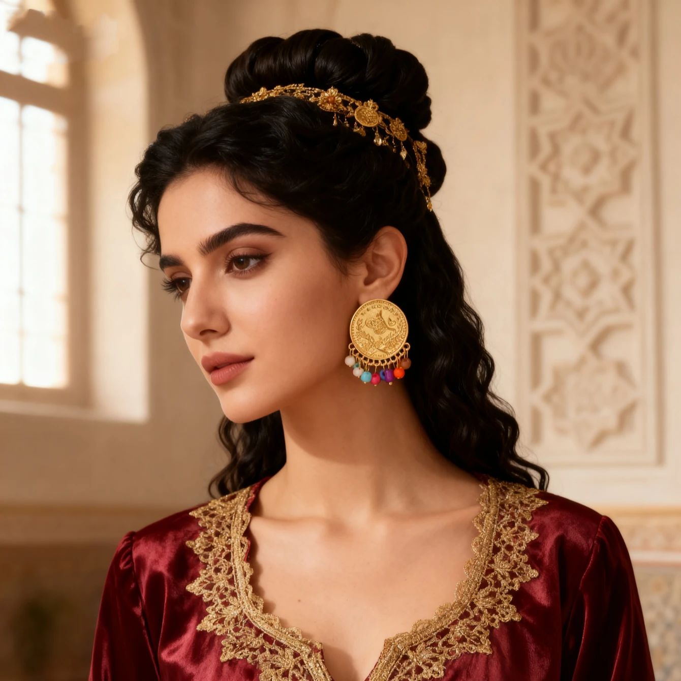 Turkish coin earring gold plat - Ethnic Fashion Co In recensie en prijs
