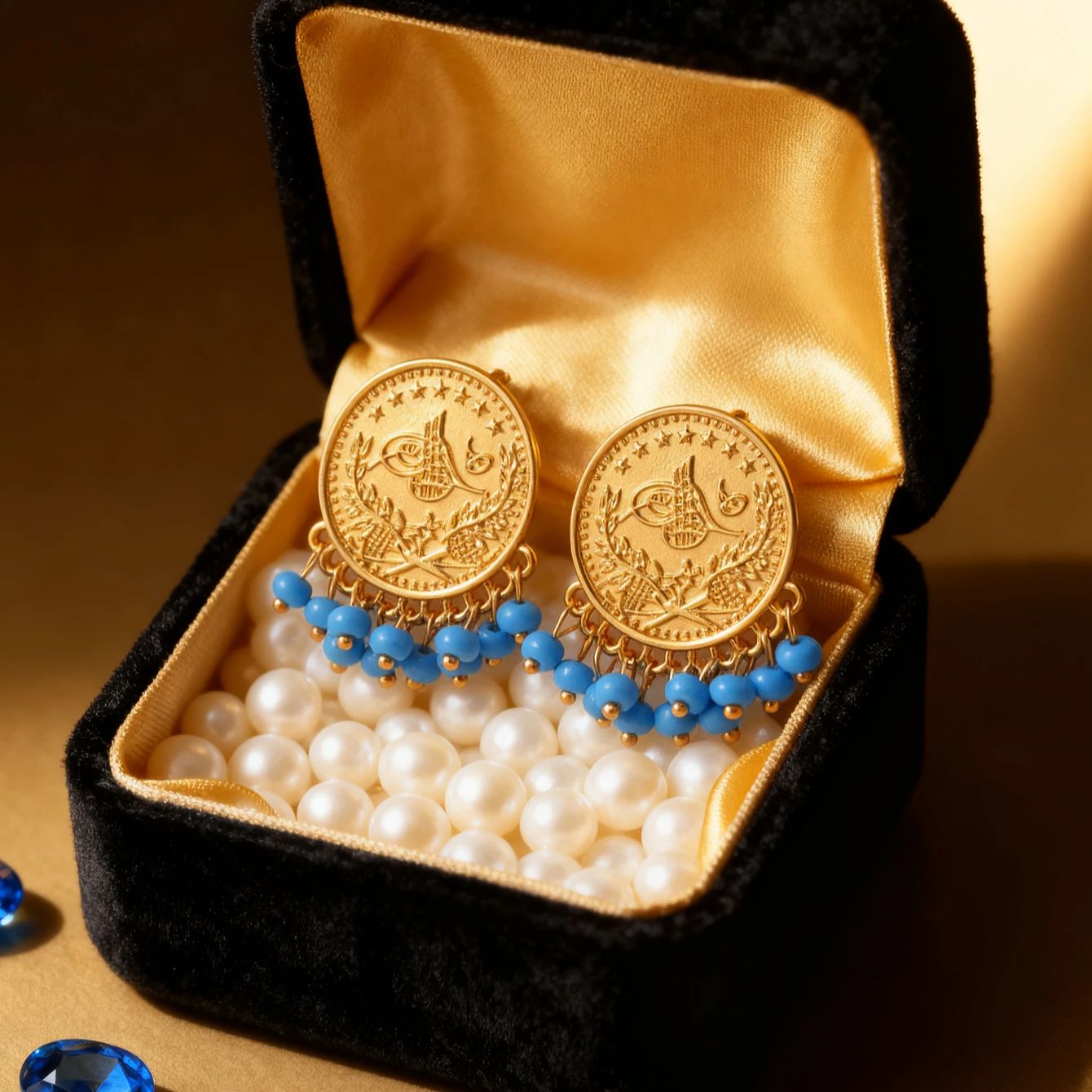Turkish coin earring gold plat - Ethnic Fashion Co In recensie en prijs