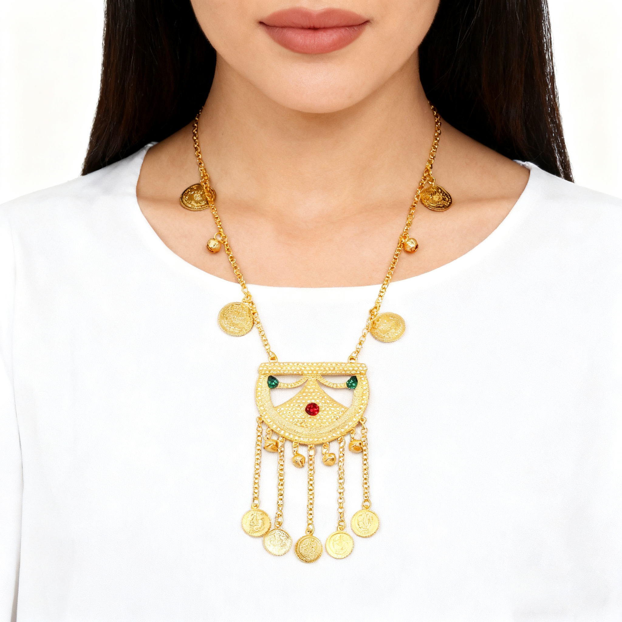 Trendy Golden Long Chain Coins - Ethnic Fashion Co In recensie en prijs