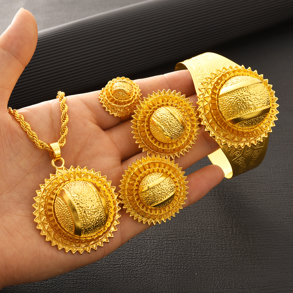 6pcs/set New Dubai 24K Gold Pl - Ethnic Fashion Dubai recensie en prijs