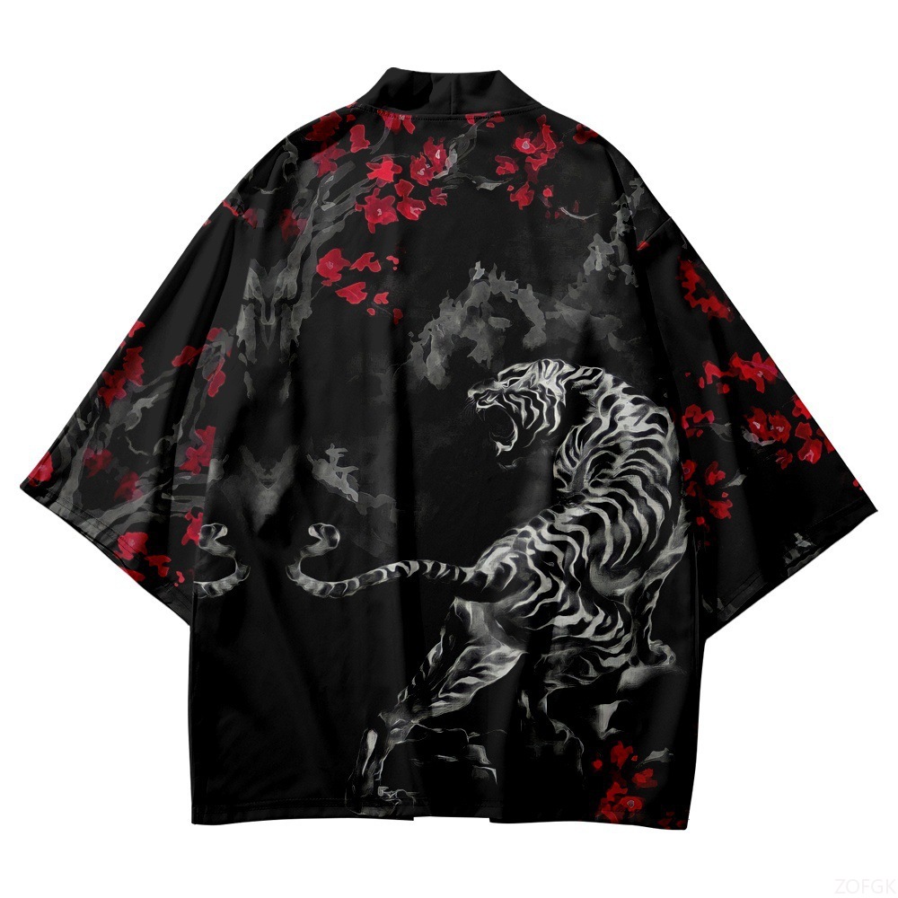 Black Kimono Open Collar Men's - Haori Japanese Jacket recensie en prijs