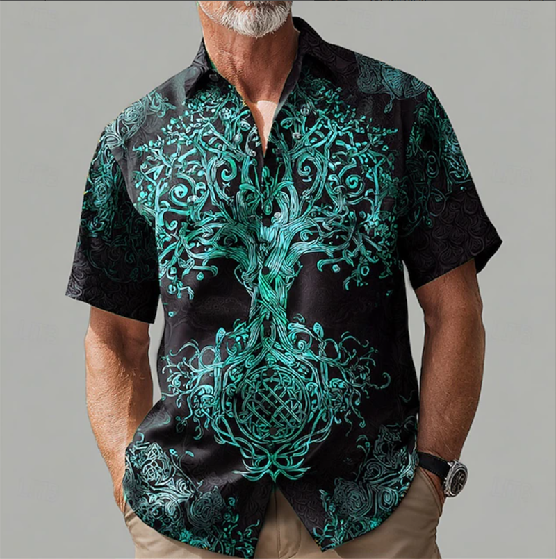 Vintage Men's Shirt Short Slee - Ethnic Fashion World recensie en prijs