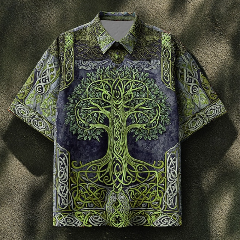 Vintage Men's Shirt Short Slee - Ethnic Fashion World recensie en prijs