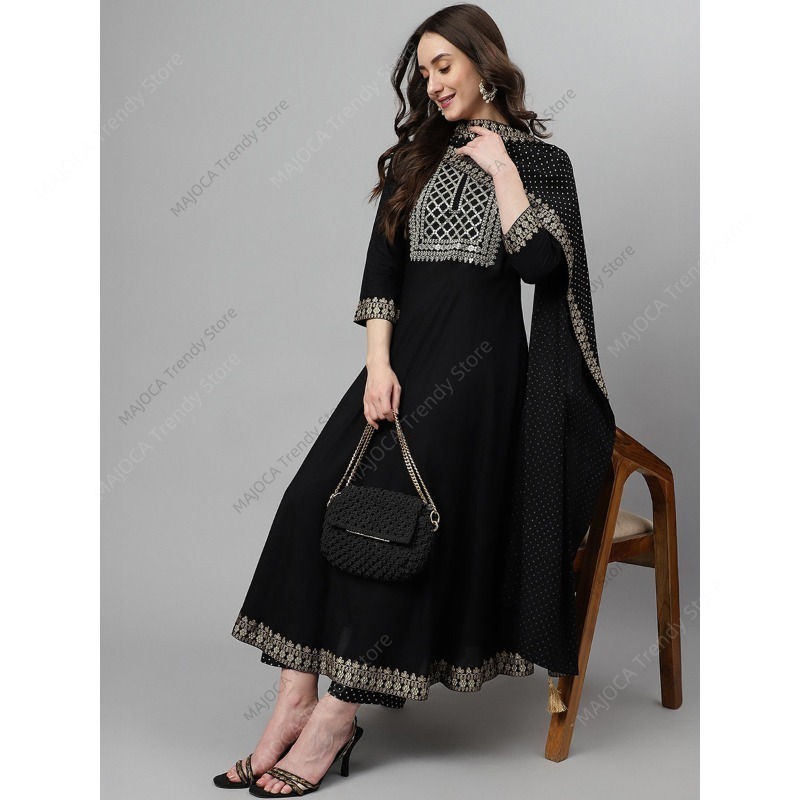 Indian Pakistani Women Black R - Salwar Kameez Set recensie en prijs