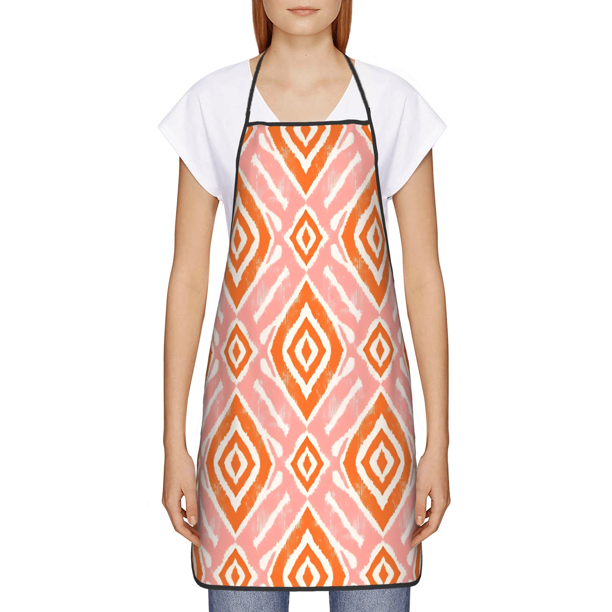 Ikat Moorish Coral Orange Apri - Ikat Woven Fabric recensie en prijs