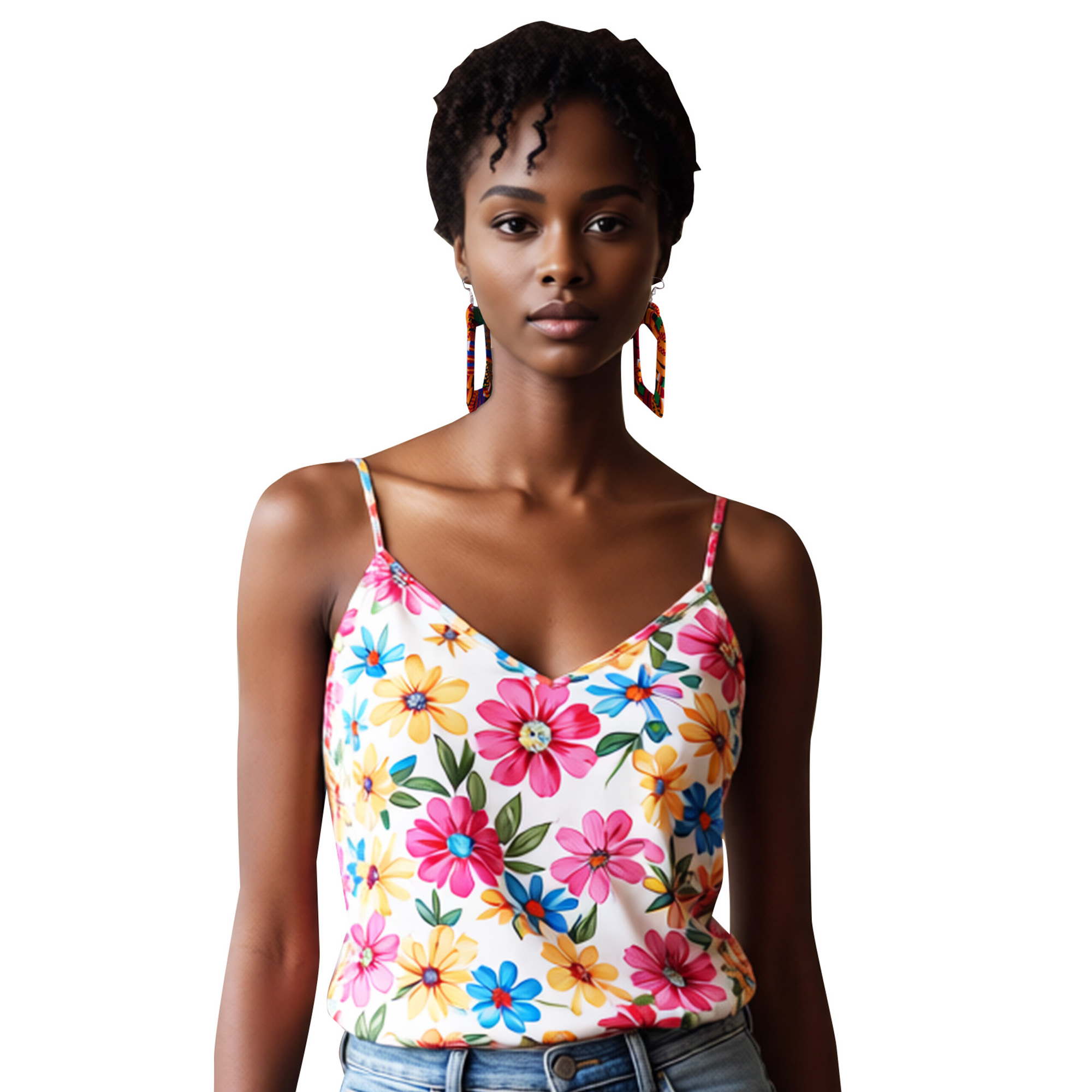 African Wax Print Square Hoop  - Ethnic Fashion Wear For Women recensie en prijs
