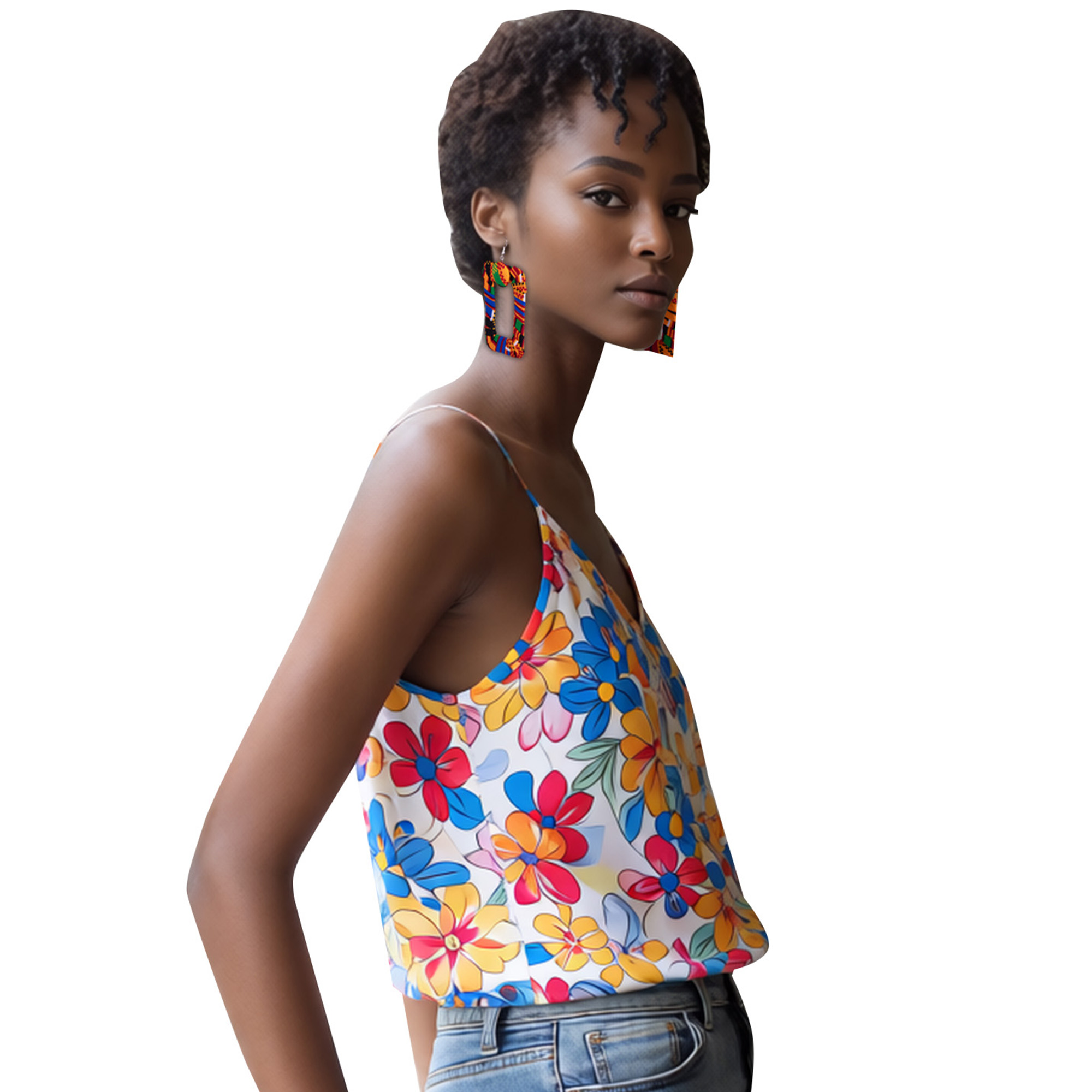African Wax Print Square Hoop  - Ethnic Fashion Wear For Women recensie en prijs