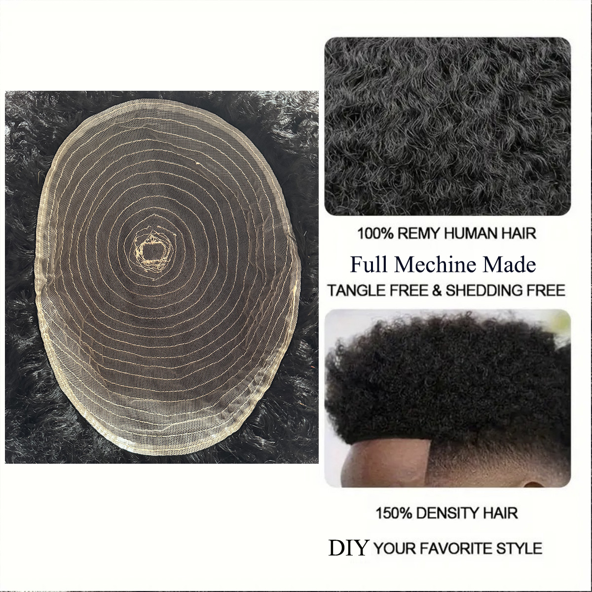 Afro Style Hair Toupee for Men - Ethnic Fashion India recensie en prijs