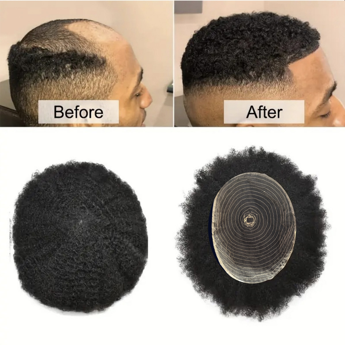 Afro Style Hair Toupee for Men - Ethnic Fashion India recensie en prijs