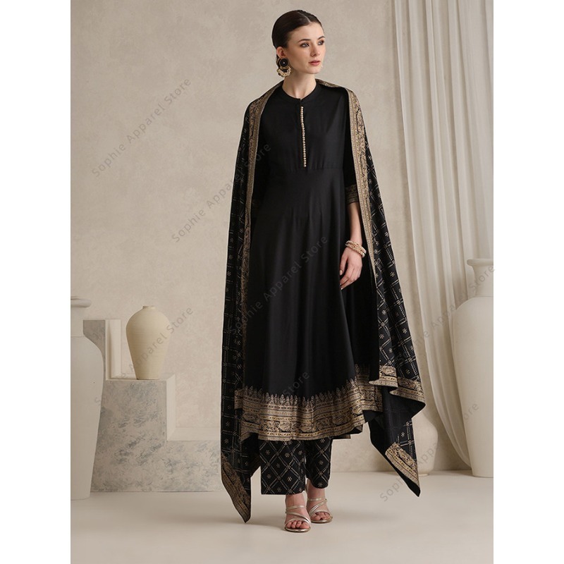 Elegant Black Indian Salwar Ka - Salwar Kameez Set recensie en prijs