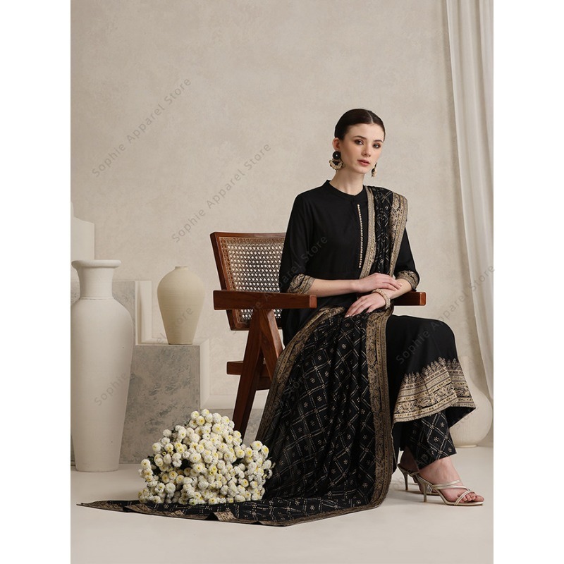 Elegant Black Indian Salwar Ka - Salwar Kameez Set recensie en prijs