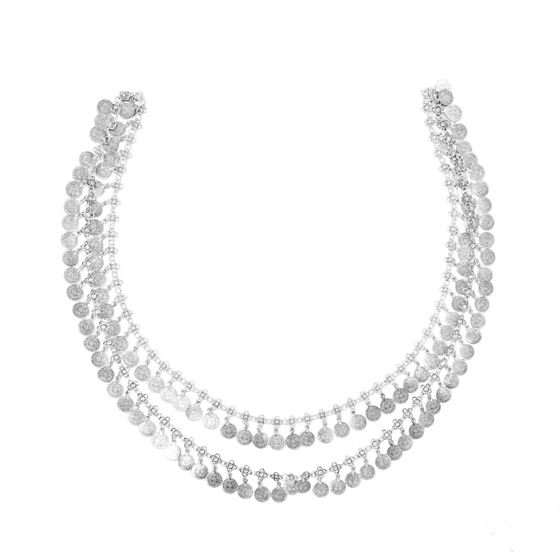 Silvery Alloy Coins Tassel Sho - Ethnic Fashion Pakistan recensie en prijs