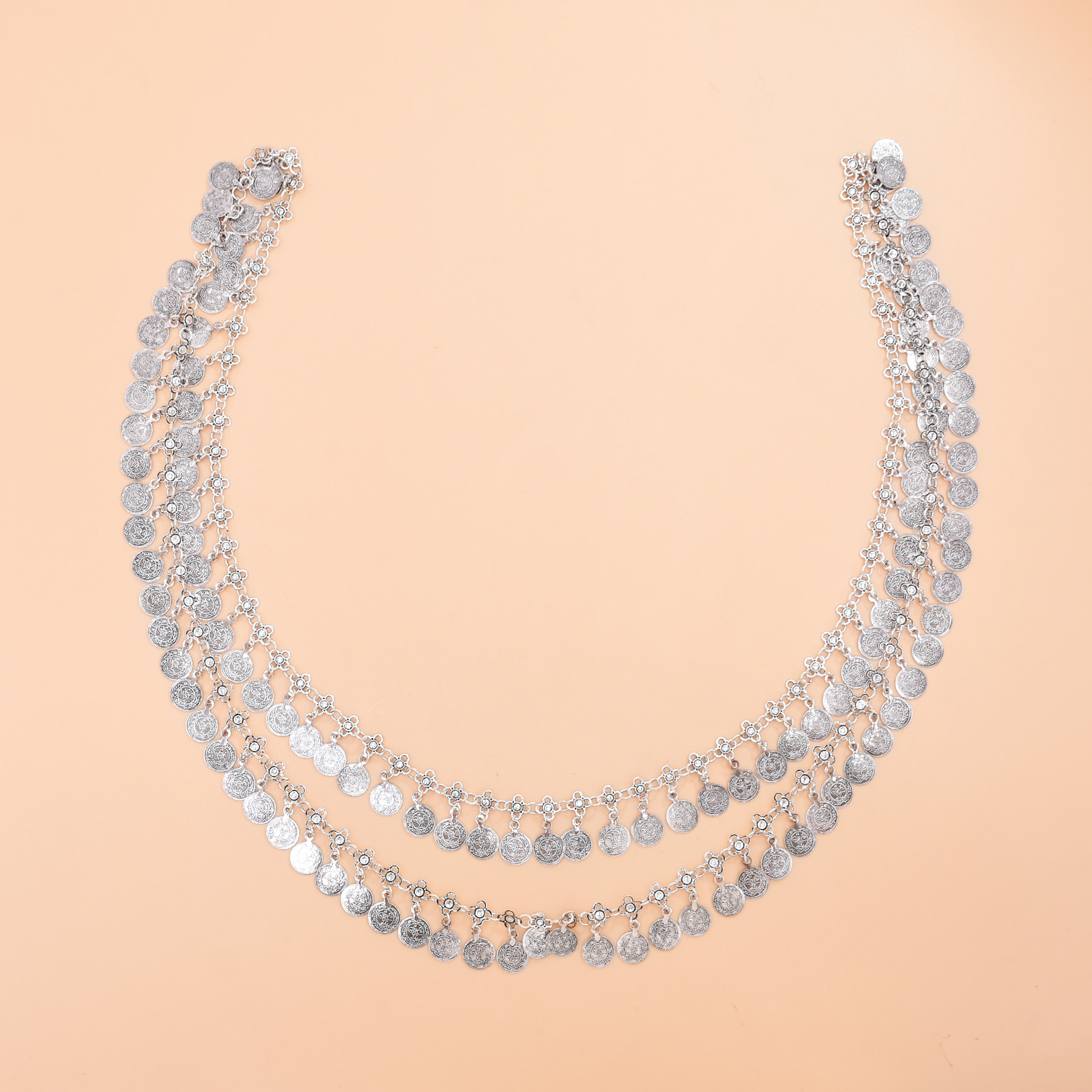 Silvery Alloy Coins Tassel Sho - Ethnic Fashion Pakistan recensie en prijs