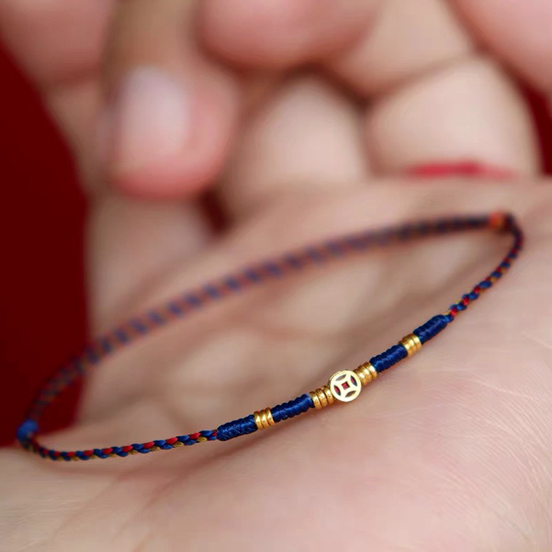 Copper Coin Woven Bracelet Red - Ethnic Fashion Co In recensie en prijs