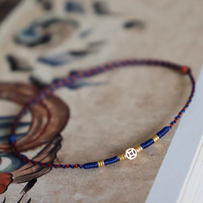 Copper Coin Woven Bracelet Red - Ethnic Fashion Co In recensie en prijs