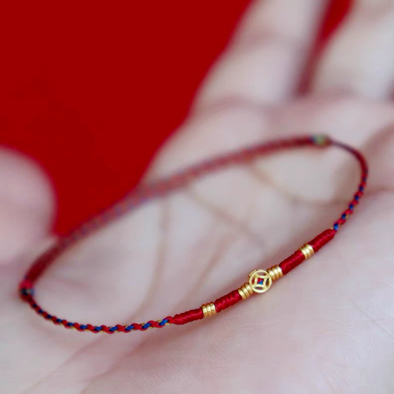 Copper Coin Woven Bracelet Red - Ethnic Fashion Co In recensie en prijs