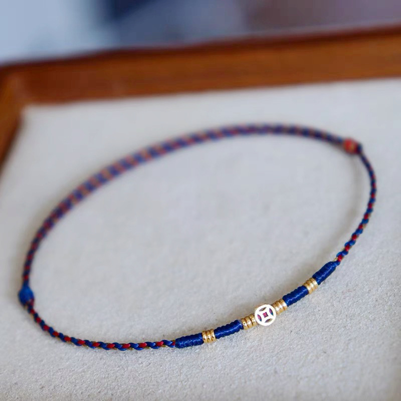 Copper Coin Woven Bracelet Red - Ethnic Fashion Co In recensie en prijs