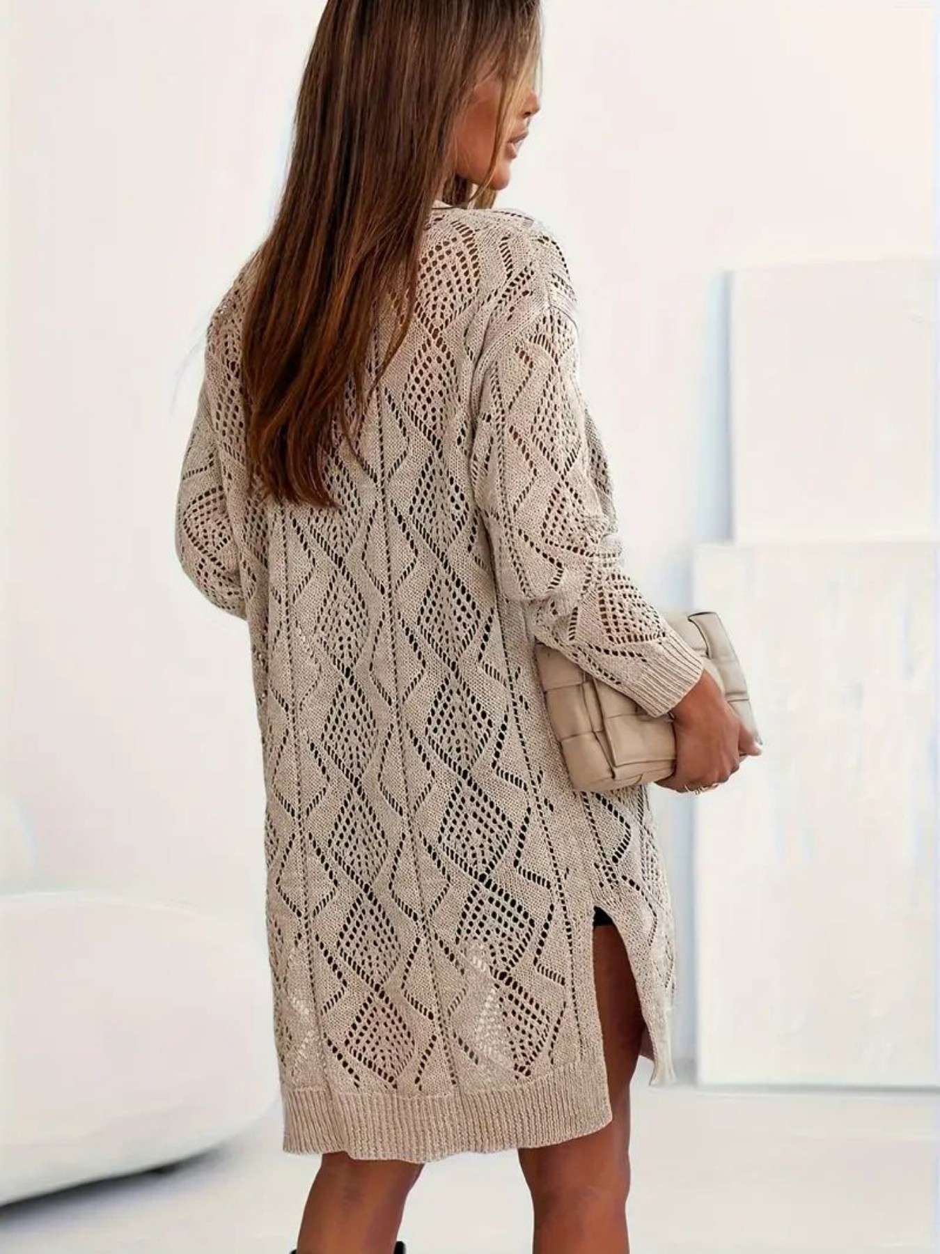 Women's Loose Fit Lace Knit Ca - Ethnic Fashion India recensie en prijs