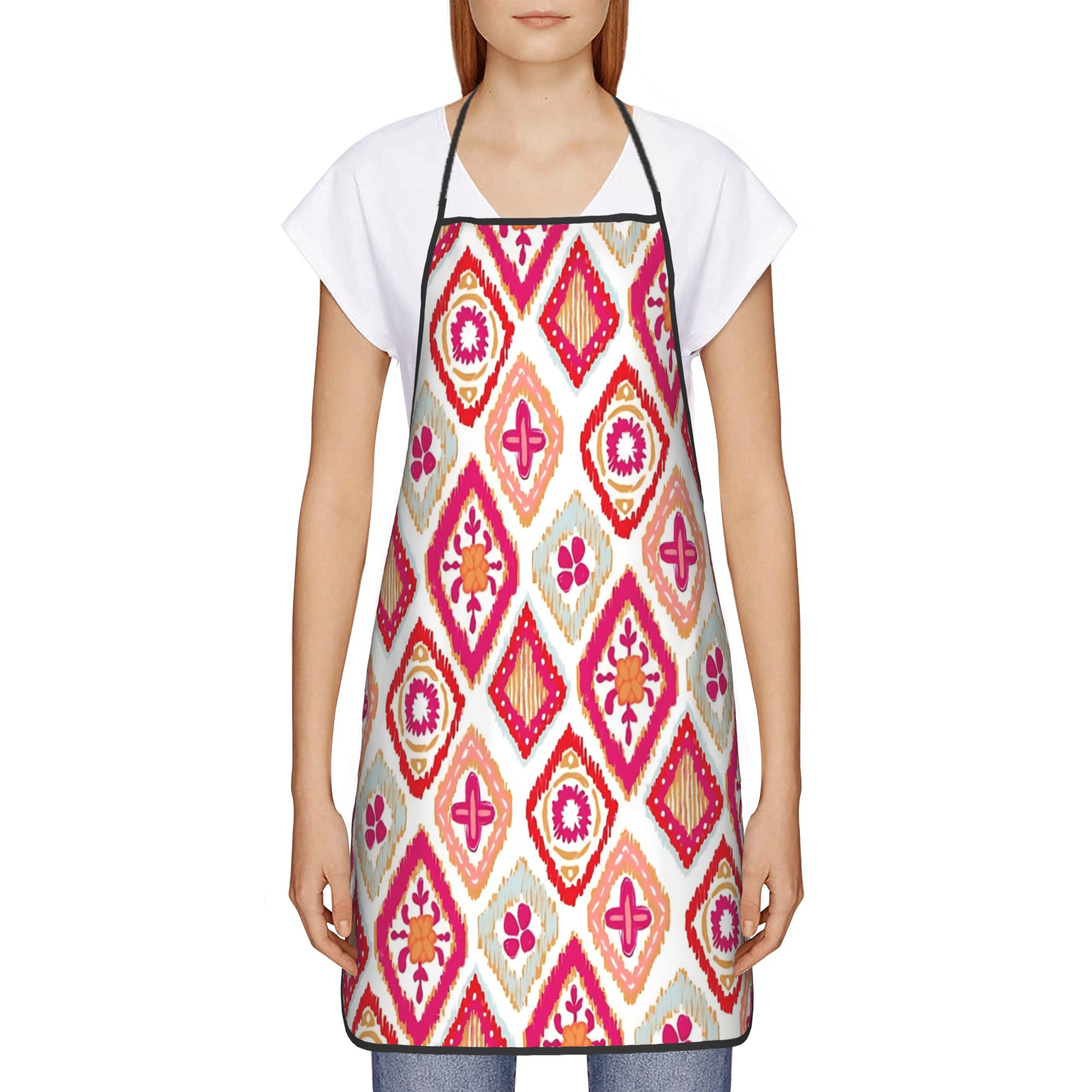 Ikat Moorish Coral Orange Apri - Ikat Woven Fabric recensie en prijs
