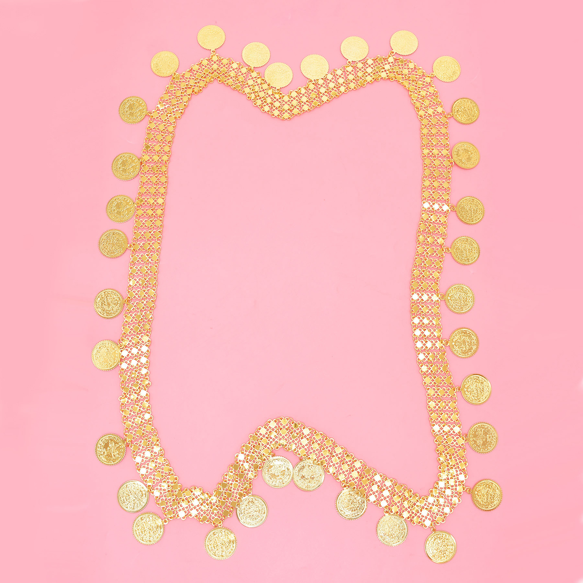 Gold Plated Simple Large Coins - Ethnic Fashion Co In recensie en prijs