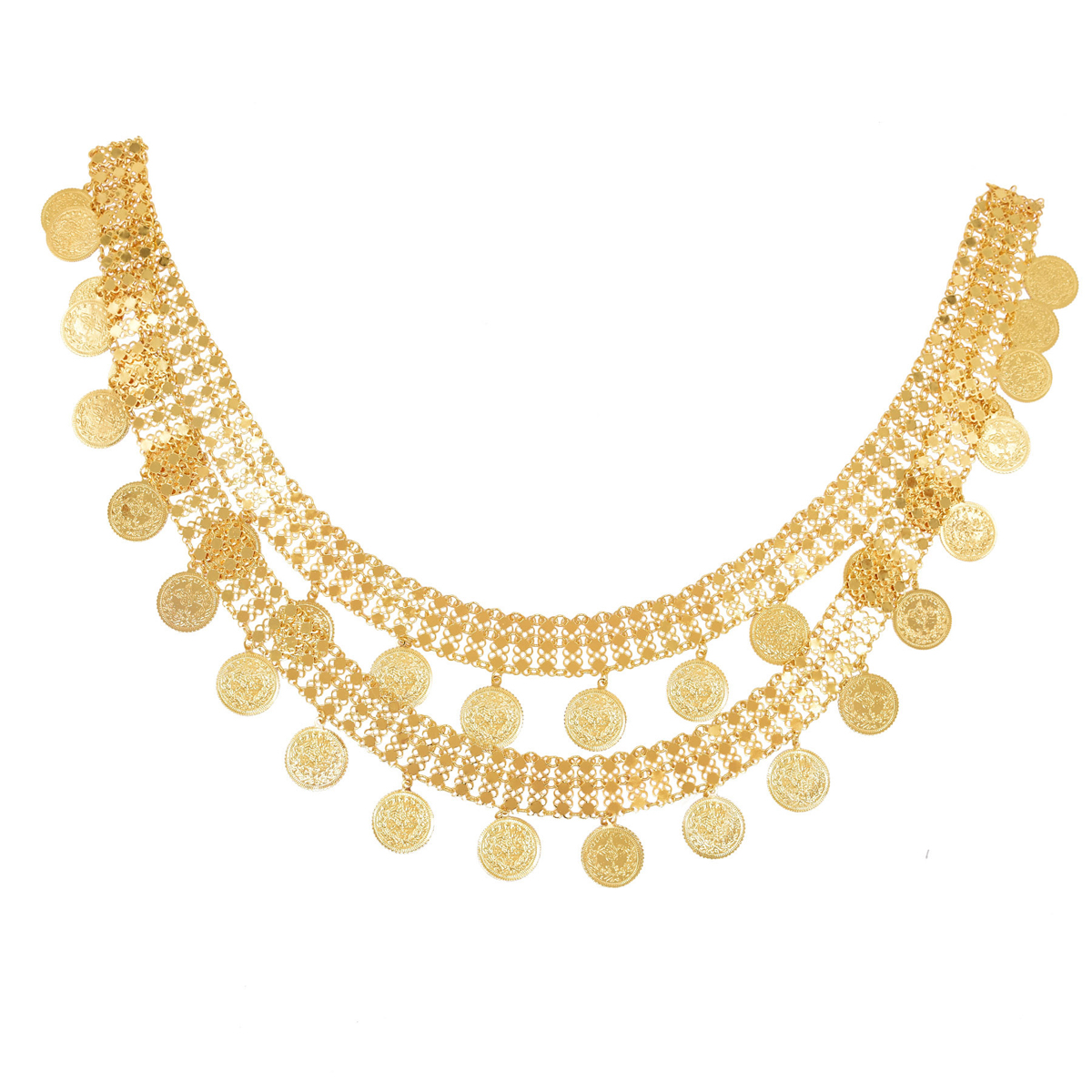 Gold Plated Simple Large Coins - Ethnic Fashion Co In recensie en prijs