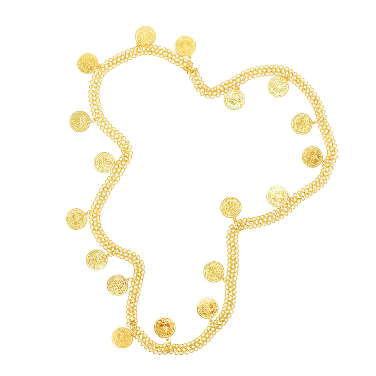 Gold Plated Simple Large Coins - Ethnic Fashion Co In recensie en prijs